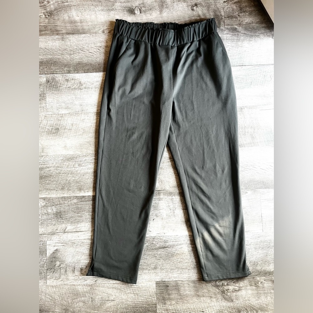 Joie Gray-Green Stretch Tapered Ankle Pants | Size M